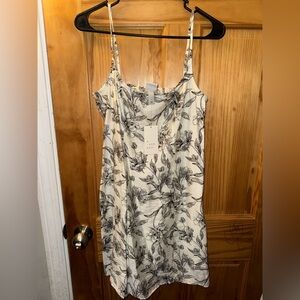 Black and Cream Floral Dress - New with tags!